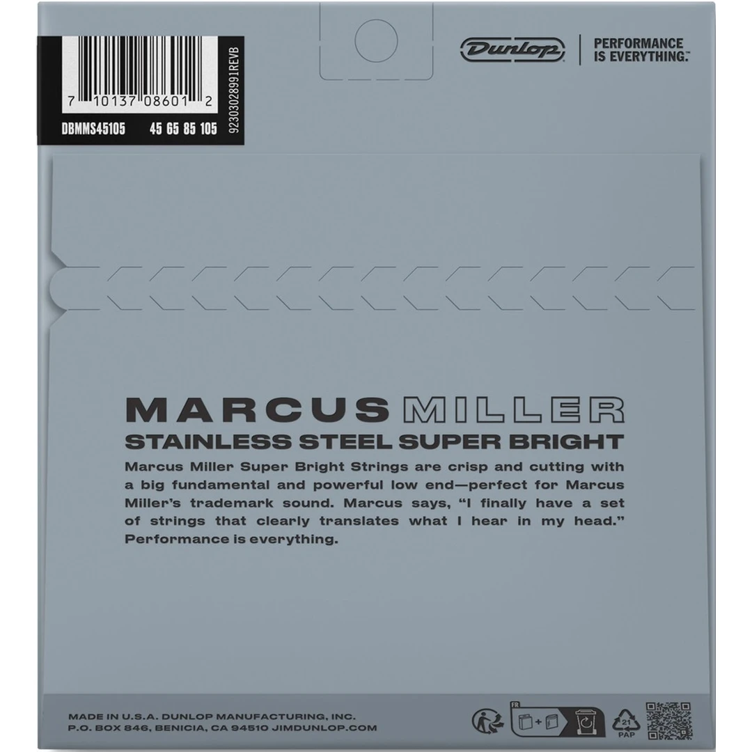 Струны для бас-гитары Dunlop DBMMS45105 45-105