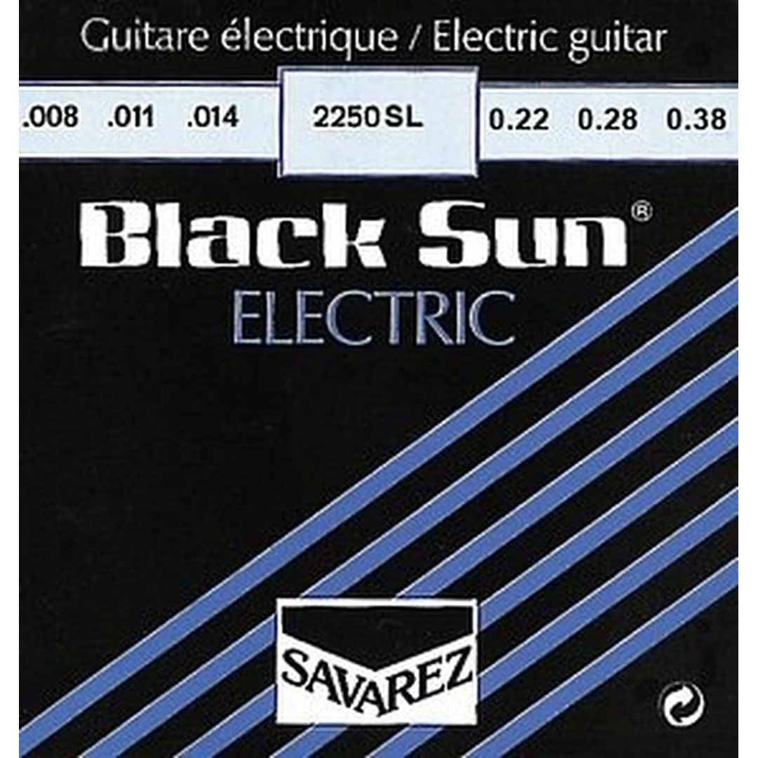 Струны для электрогитары Savarez 2250SL Black Sun 8-38