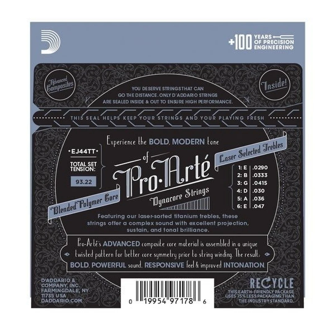 Струны для классической гитары D'Addario EJ44TT