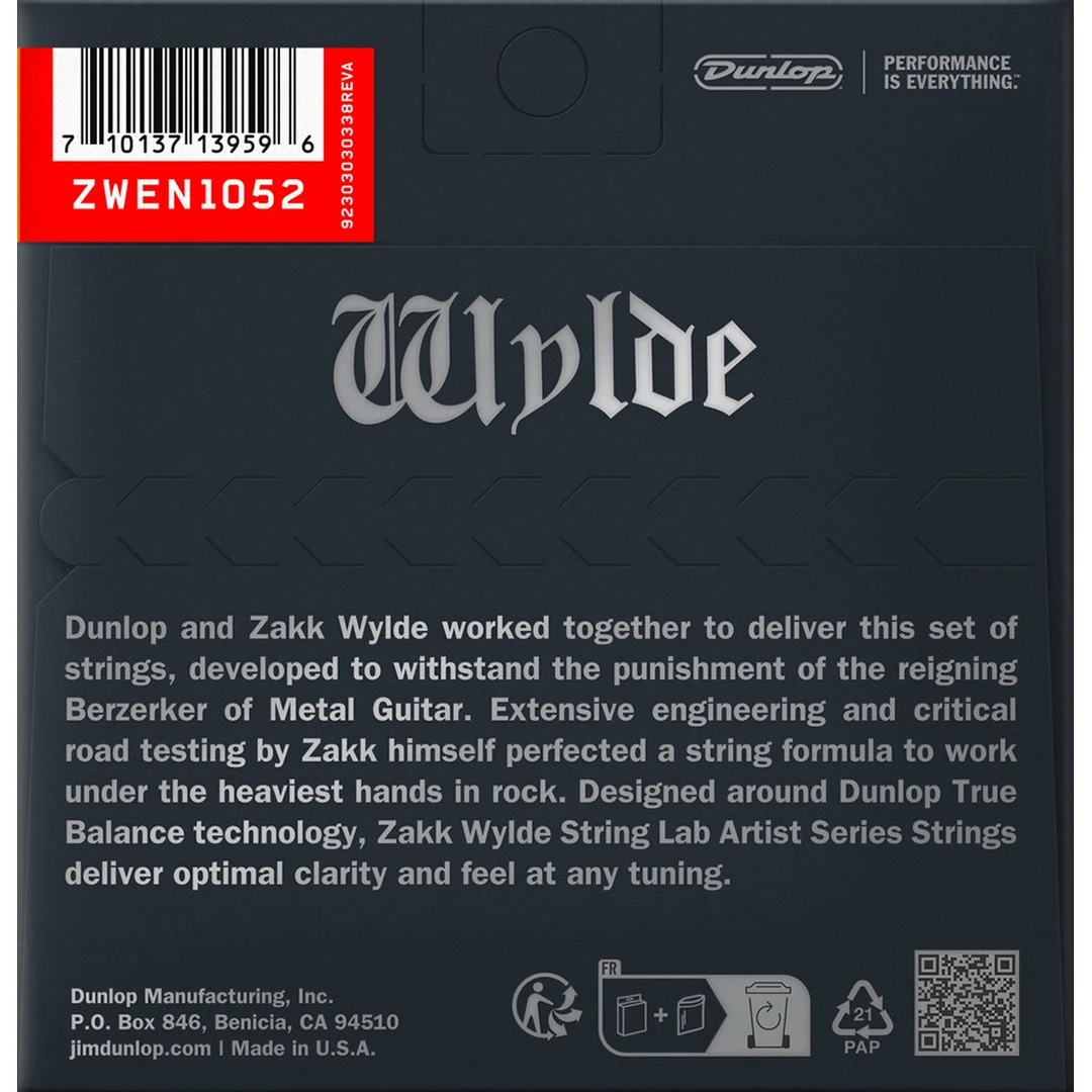 Струны для электрогитары Dunlop ZWEN1052 10-52