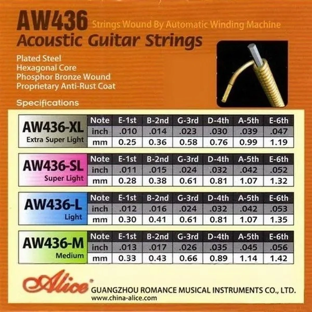 Струны для акустической гитары Alice AW436-XL 10-47