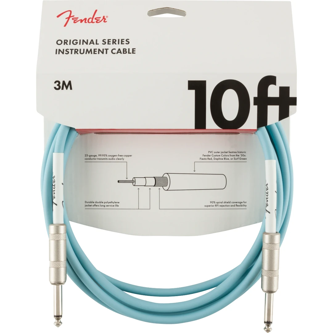Гитарный кабель Fender Original Series 10' Daphne Blue