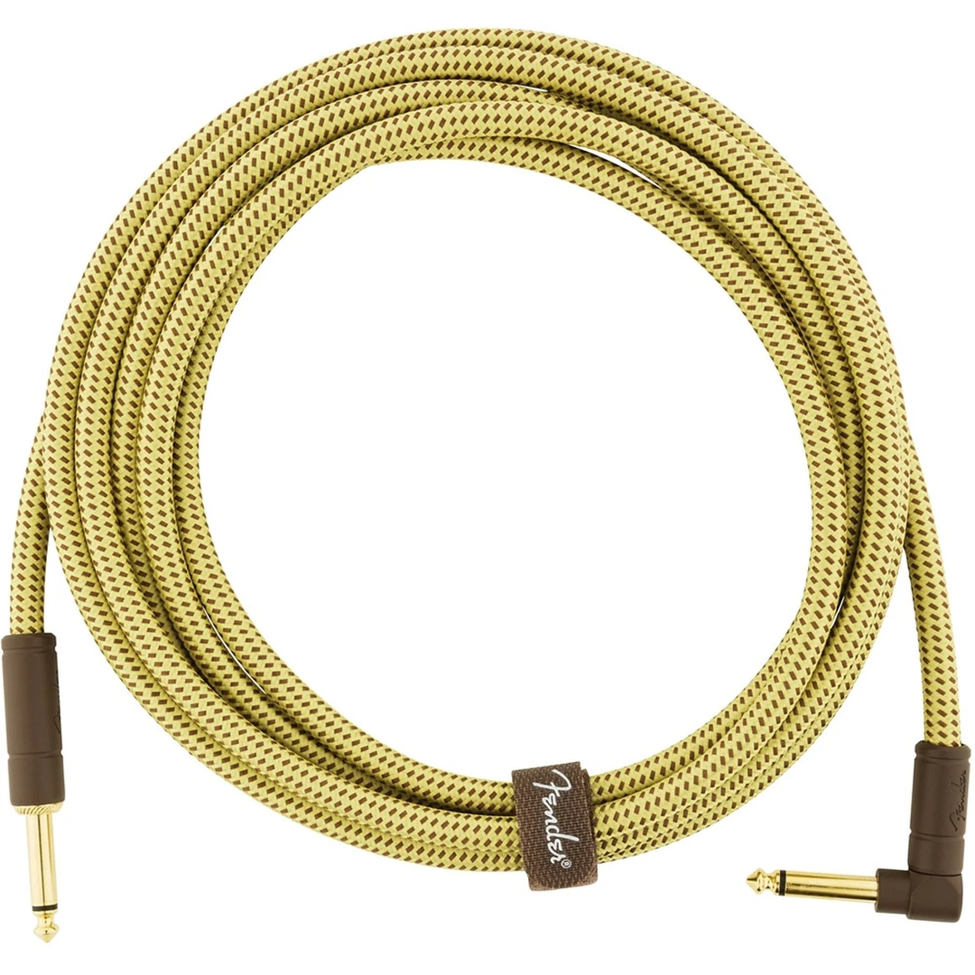 Инструментальный кабель Fender Deluxe 10" Angle Instrument Cable Tweed