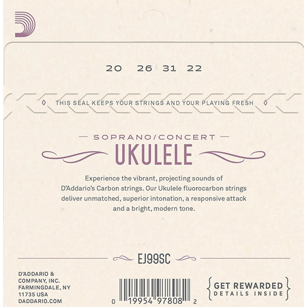 Струны для укулеле D'Addario EJ99SC