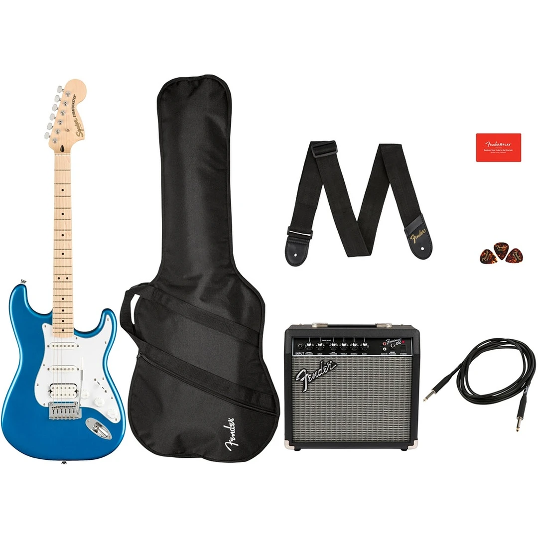 Гитарный набор Fender Squier Affinity Stratocaster HSS Pack MN Lake Placid Blue