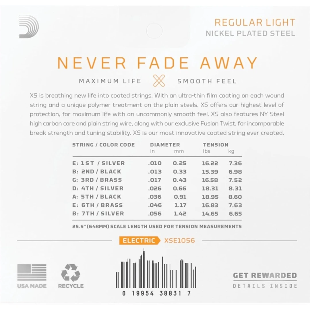 Струны для электрогитары D'Addario XSE1056 10-56