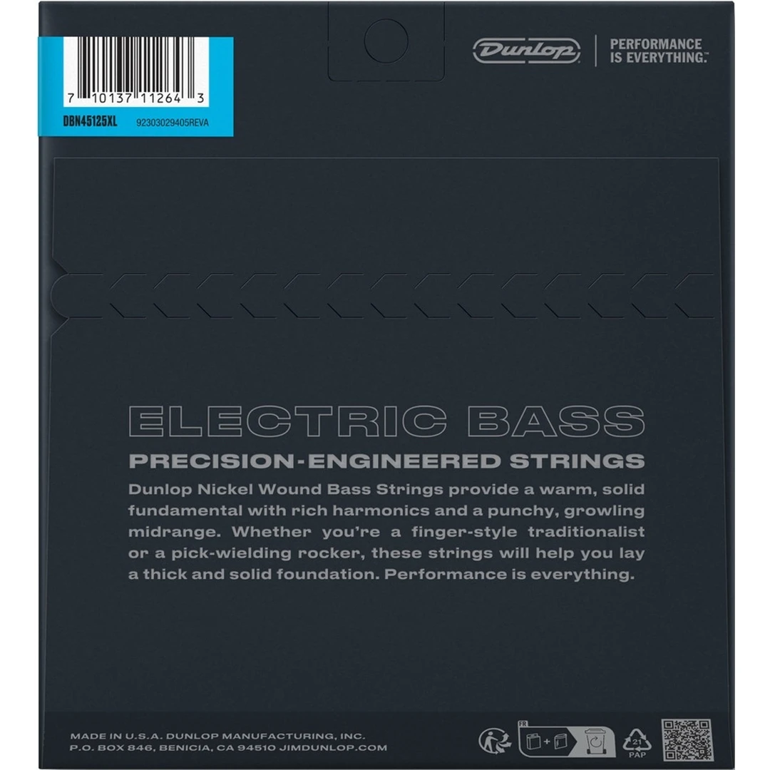 Струны для бас-гитары Dunlop DBN45125XL 45-125