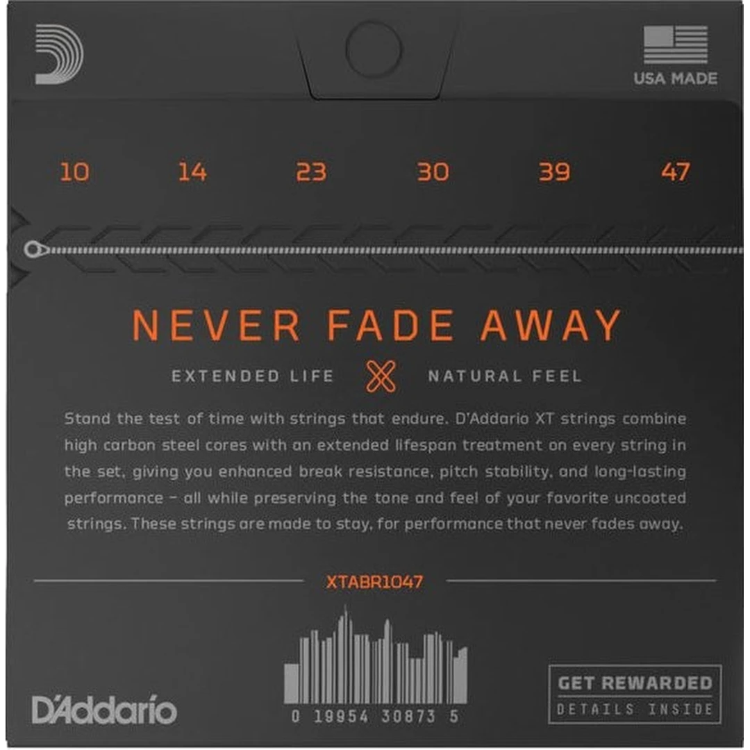 Струны для акустической гитары D'Addario XTABR1047 10-47