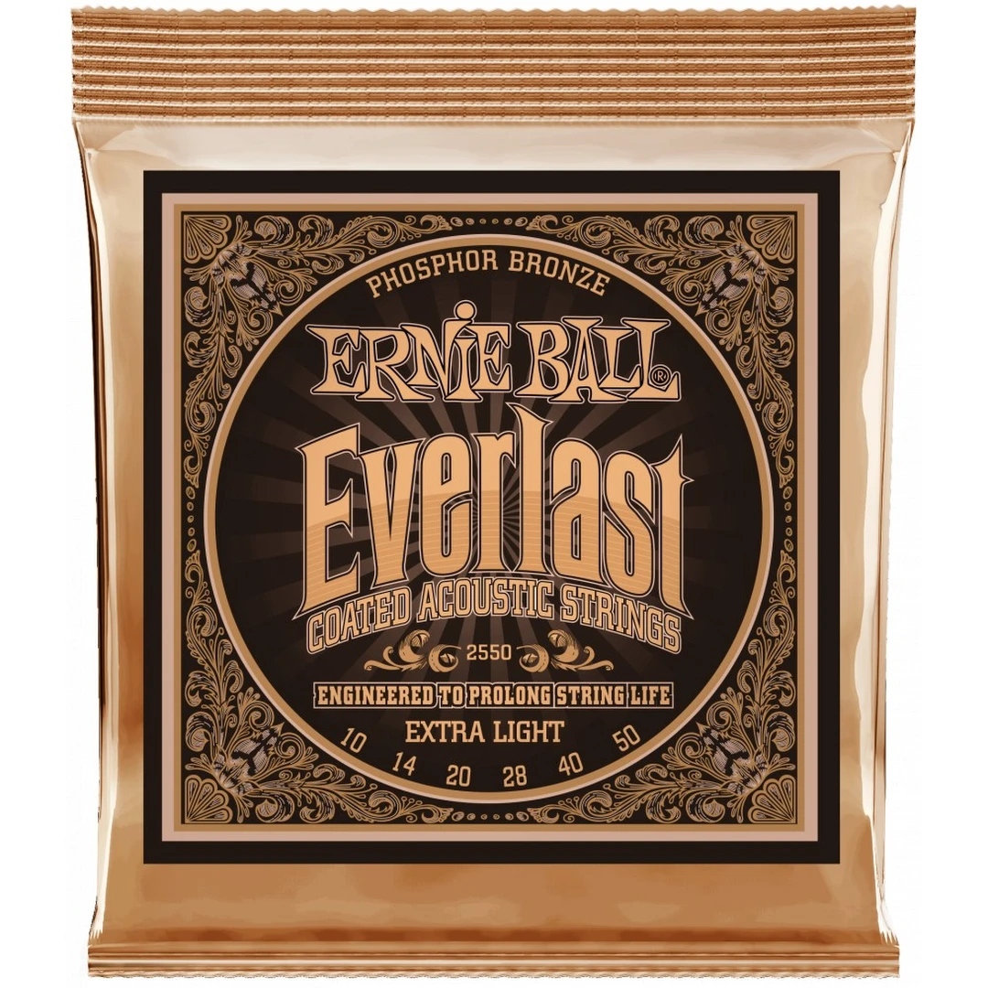 Струны для акустической гитары Ernie Ball 2550 Everlast Phosphor Extra Light Acoustic 10-50