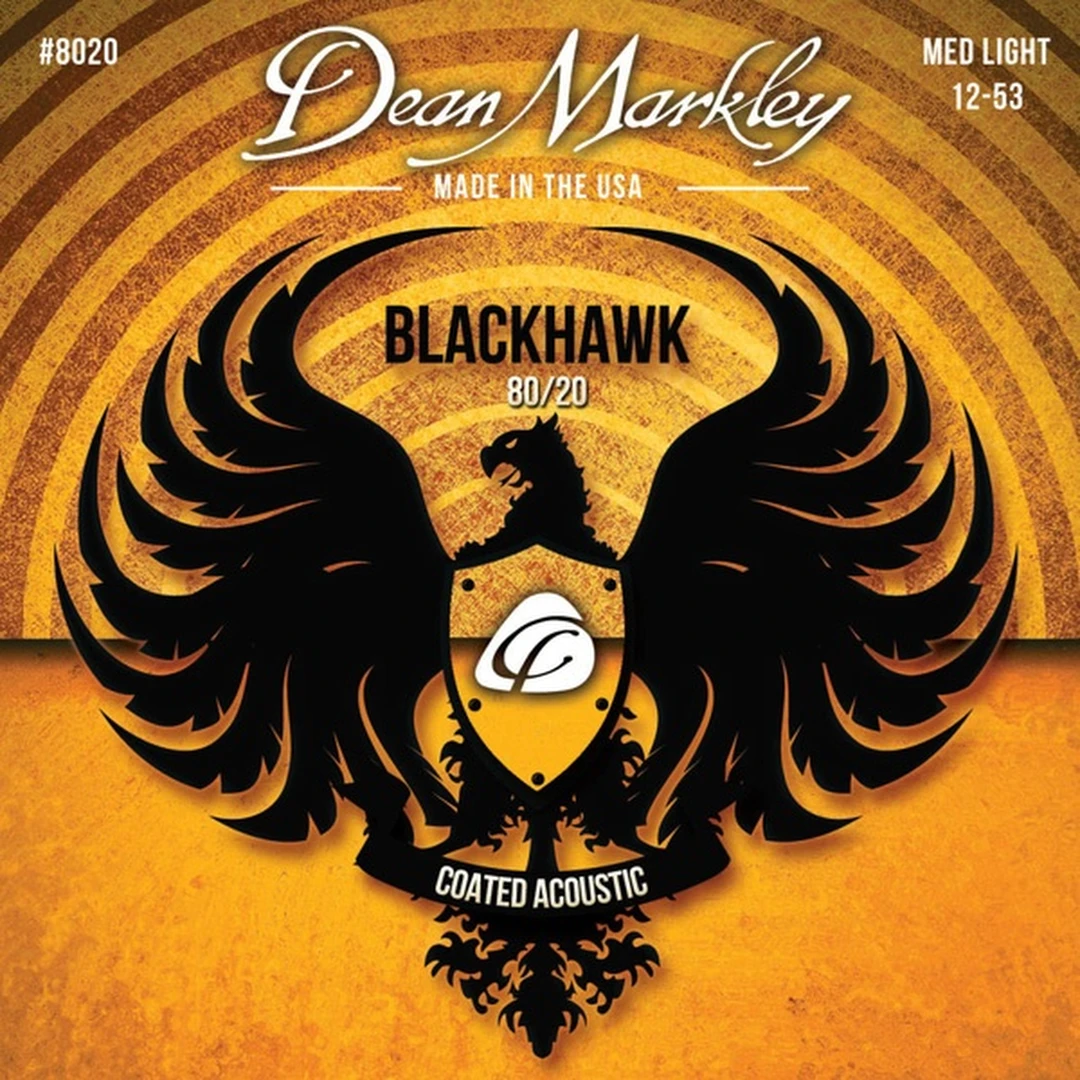Струны для акустической гитары Dean Markley 8020 Blackhawk 80/20 12-53