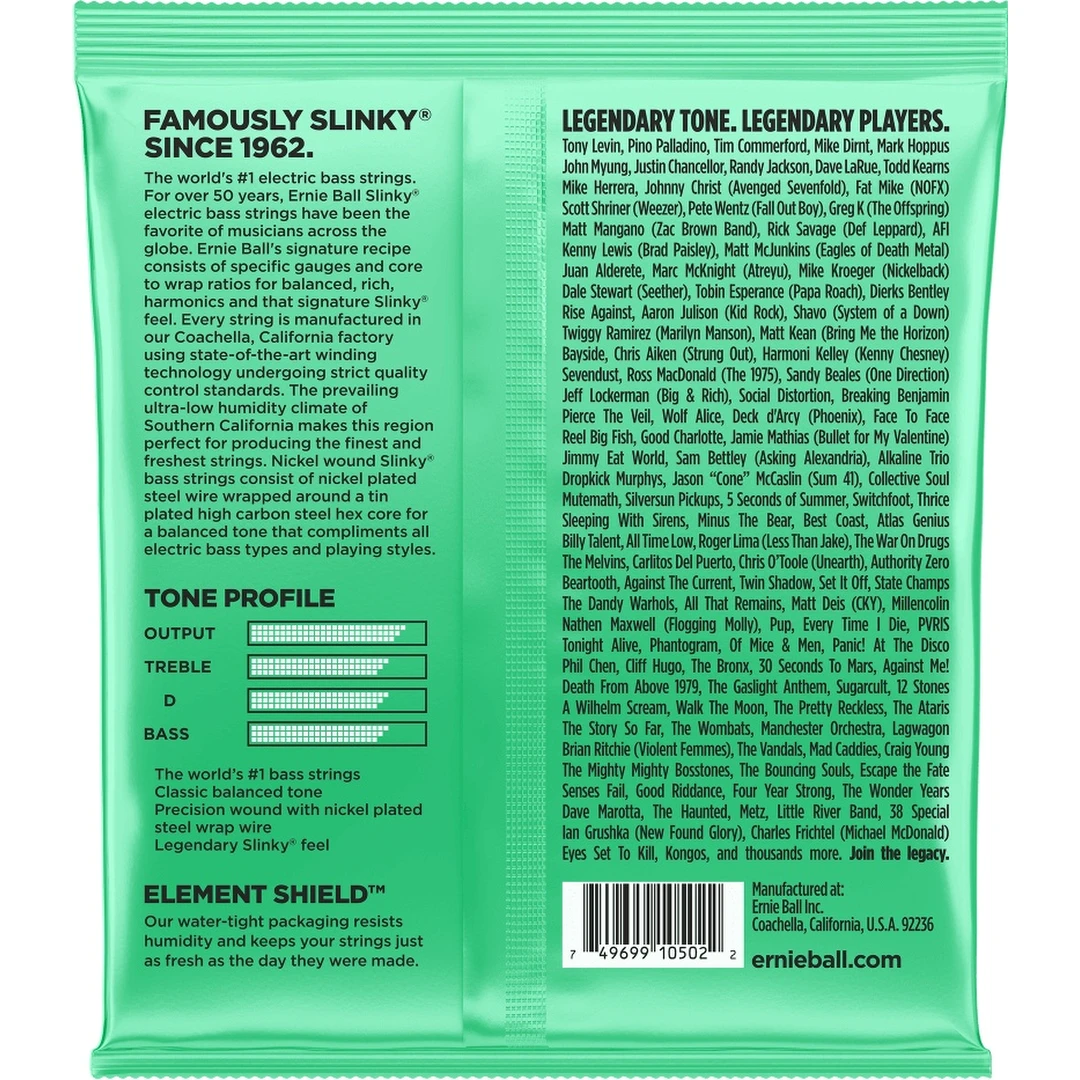 Струны для бас-гитары Ernie Ball 2841 40-100