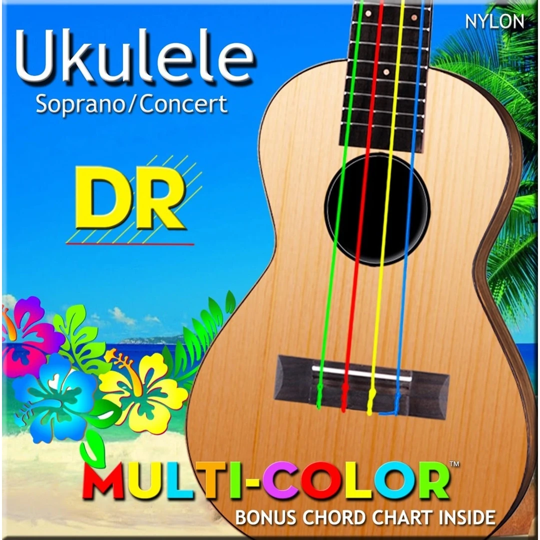 Струны для укулеле DR Multi-Color UMCSC