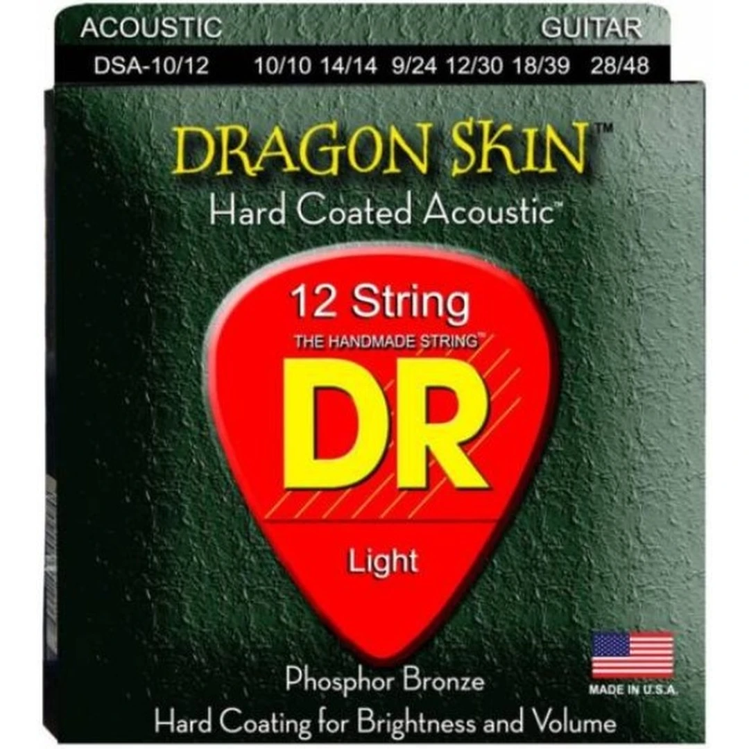 Струны для акустической гитары DR Dragon Skin DSA-10/12 10-48