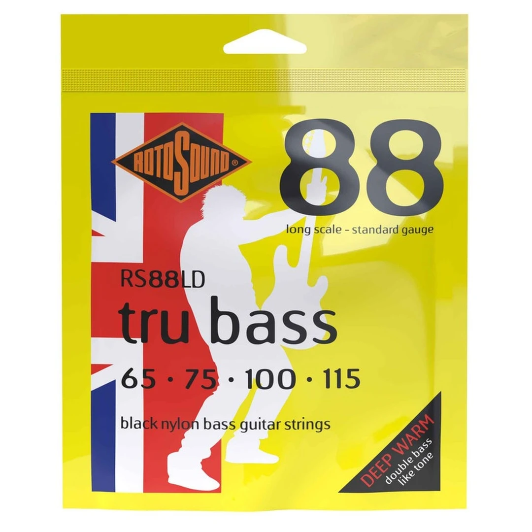 Струны для бас-гитары Rotosound RS88LD Black Nylon Flatwound Bass Strings 65-115