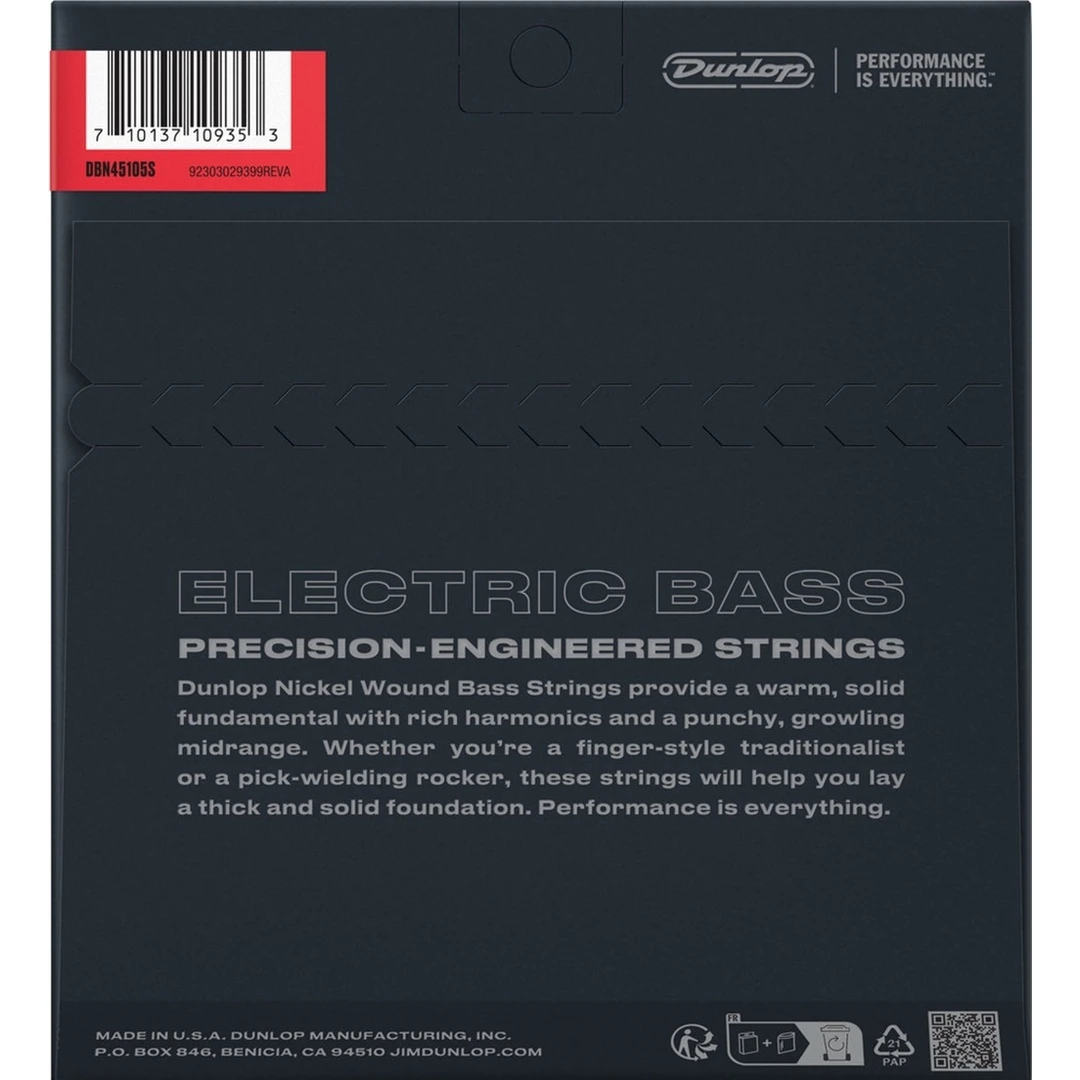 Струны для бас-гитары Dunlop DBN45105S 45-105