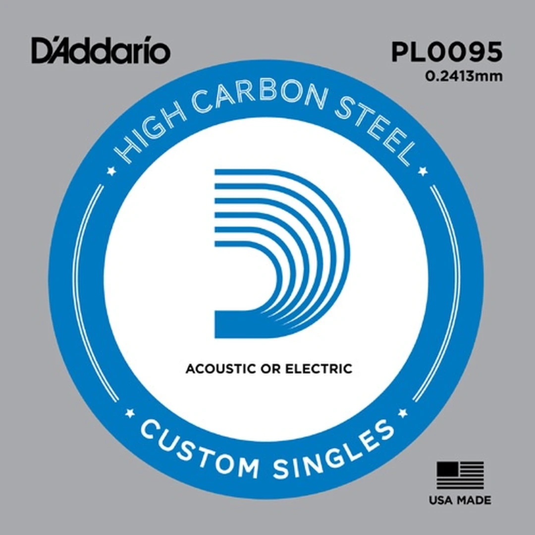 Струна для электрогитары D'Addario PL0095 Plain Steel