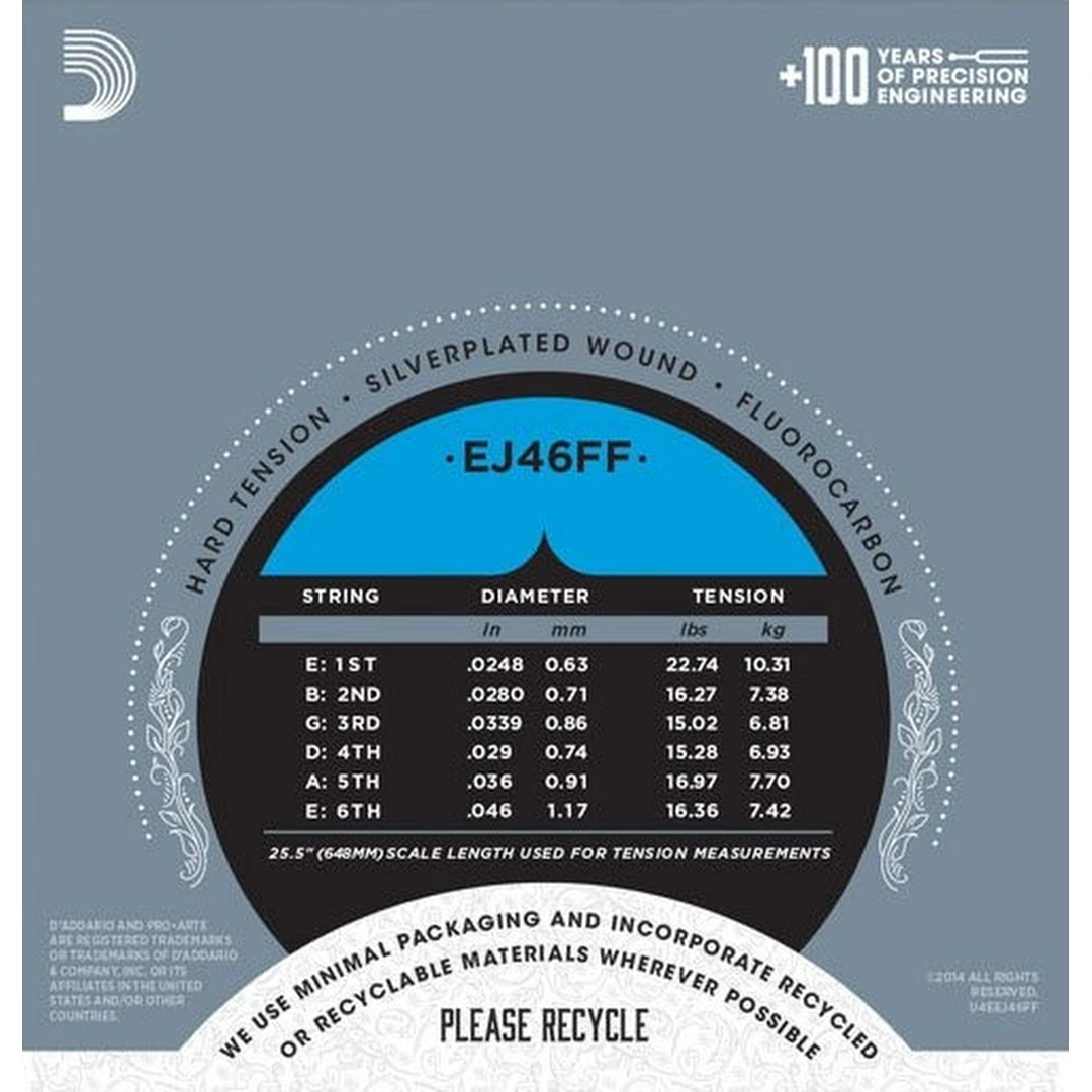 Струны для классической гитары D'Addario EJ46FF