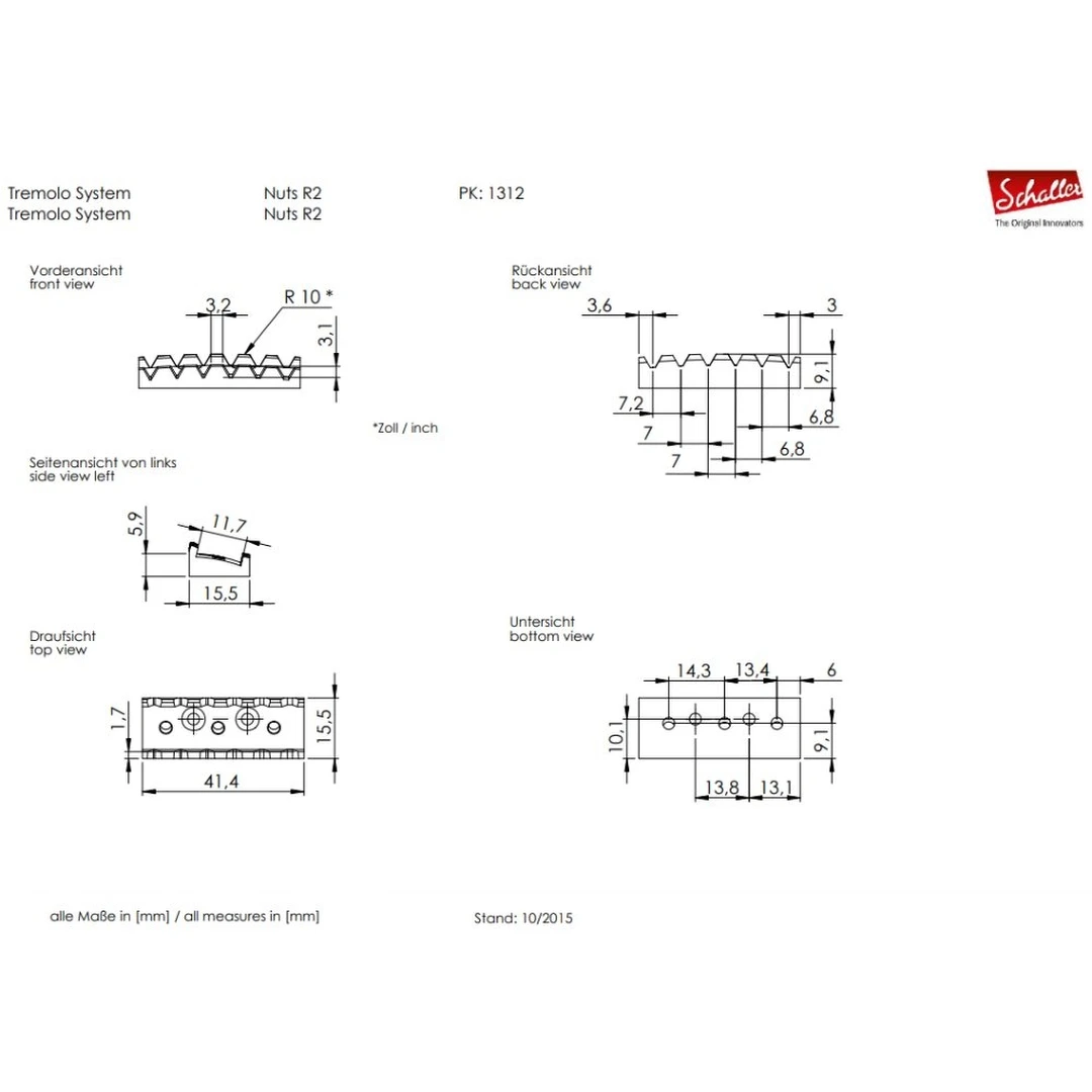 Бридж Schaller Tremolo 13020242.02