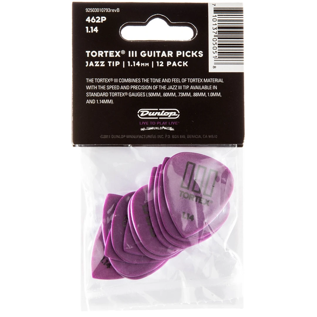 Набор медиаторов Dunlop 462P1.14 Tortex III 1.14