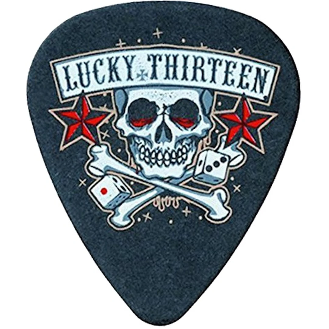 Медиатор Dunlop L11R.73 Lucky 13 Skull Dice .73