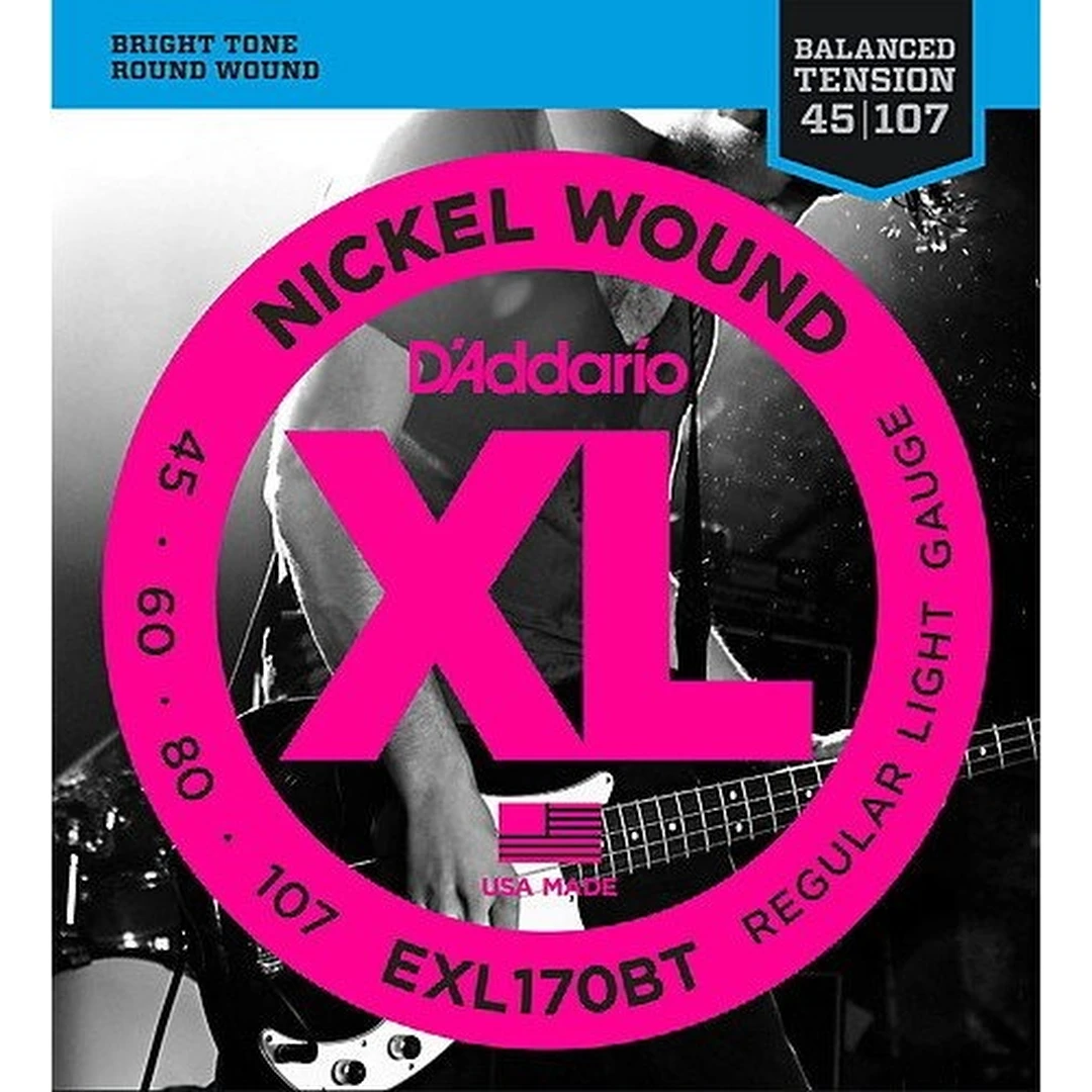 Струны для бас-гитары D’Addario EXL170BT 45-107