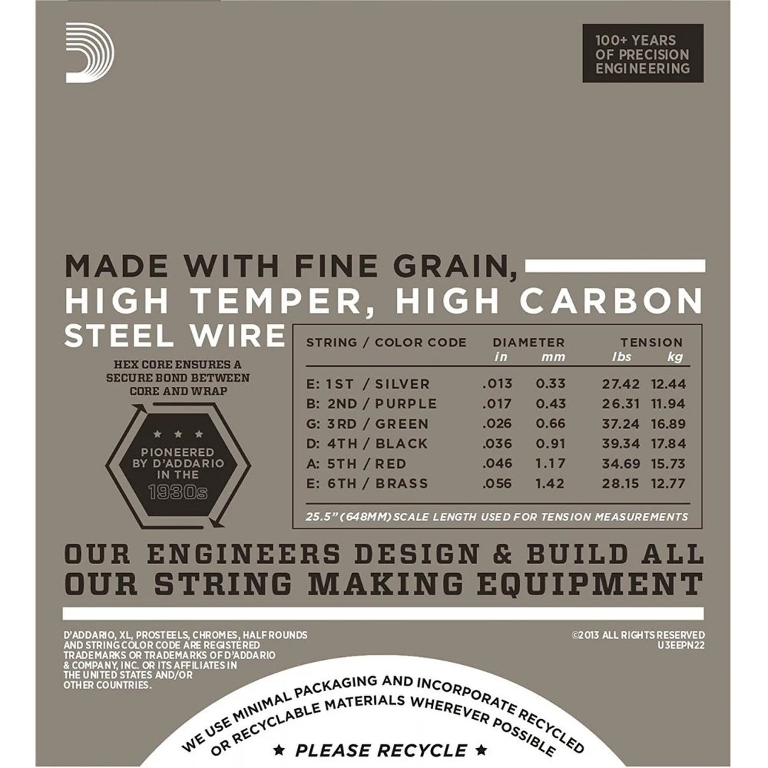 Струны для электрогитары D’Addario EPN22 13-56