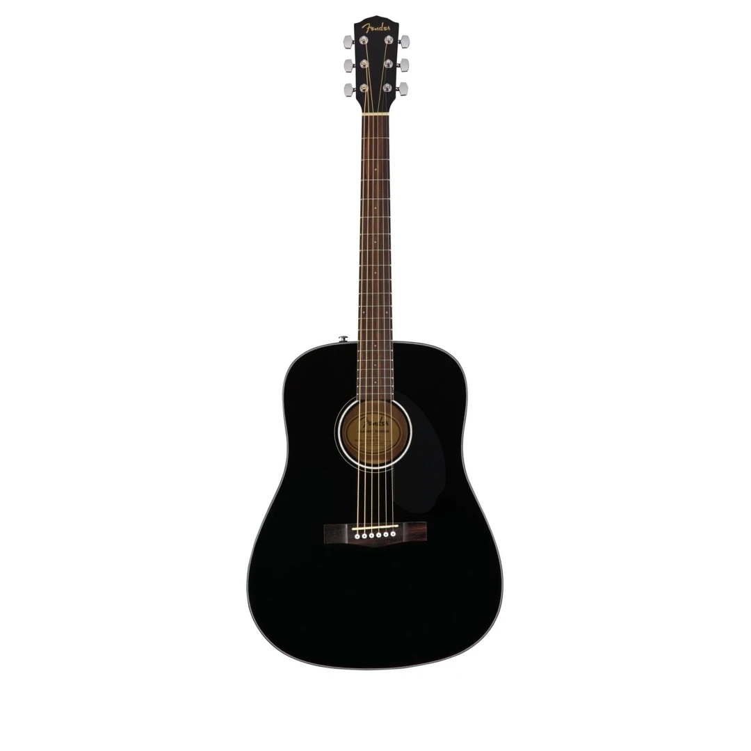 Черная акустическая гитара Fender CD-60S Black