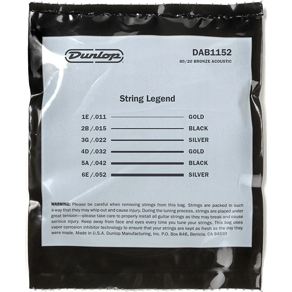 Струны для акустической гитары Dunlop DAB1152 11-52