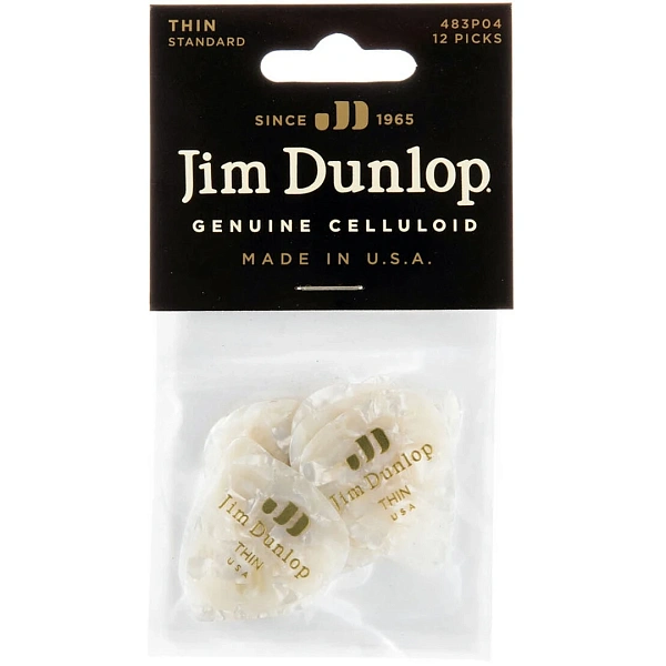 Набор медиаторов Dunlop 483P04TH Celluloid Pearloid Thin