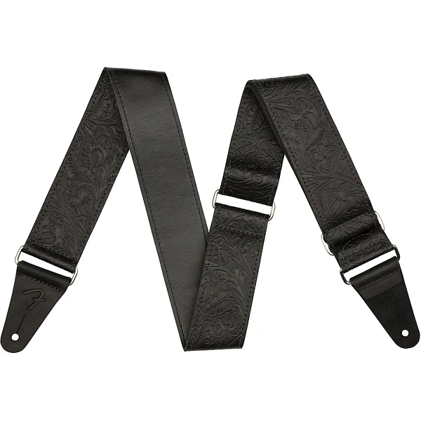 Ремень для гитары Fender Tooled Leather Guitar Strap 2’ Black