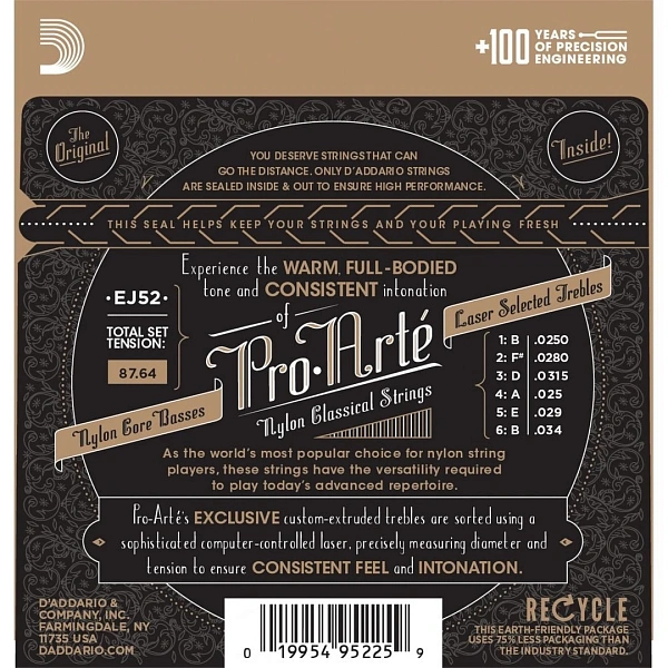 Струны для классической гитары D’Addario EJ52