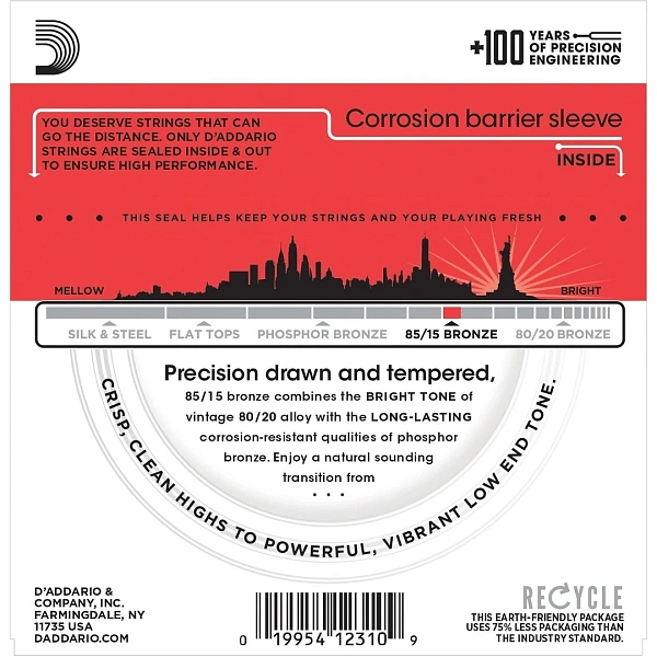Струны для акустической гитары D'Addario EZ930 13-56