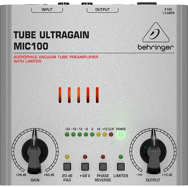 Предусилитель для микрофона Behringer MIC100 Tube Ultragain
