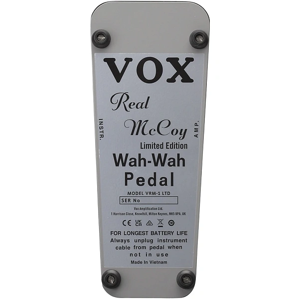 Педаль эффектов Vox Real McCoy Wah Limited Edition