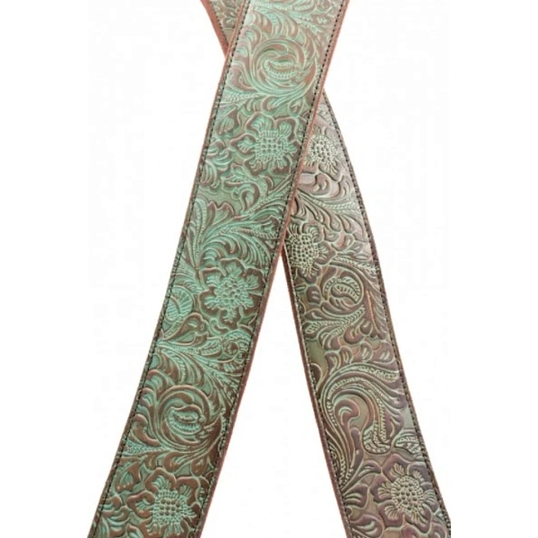 Ремень для гитары RightOn Straps On Leathercraft Blackguard Teal