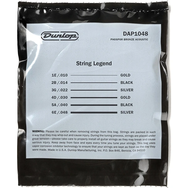 Струны для акустической гитары Dunlop DAP1048 10-48