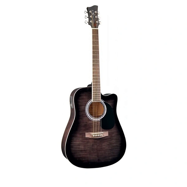 Электроакустическая гитара Jay Turser JJ45FCET-BKSB
