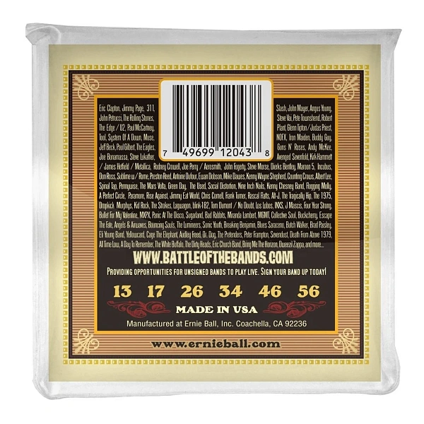 Струны для акустической гитары Ernie Ball 2043 13-56