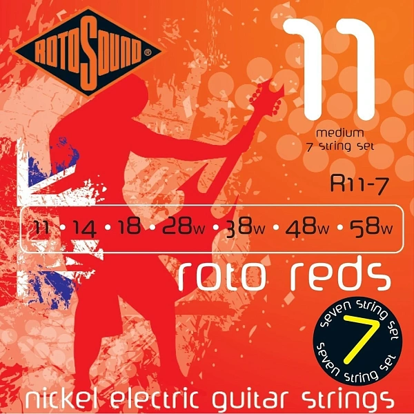 Струны для электрогитары Rotosound R11-7 Strings Nickel Medium