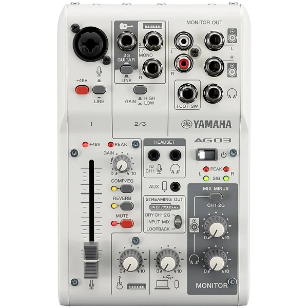 Комплект студийного оборудования Yamaha AG03MK2 White LSPK