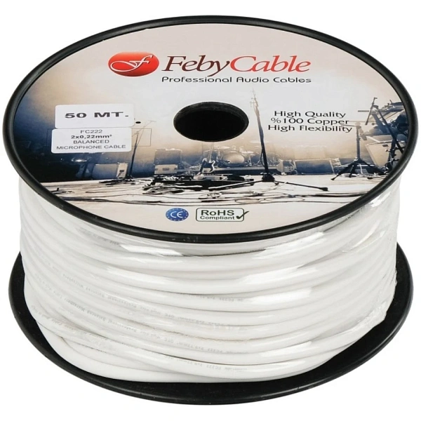 Микрофонный кабель Feby Cable FC222WH-50