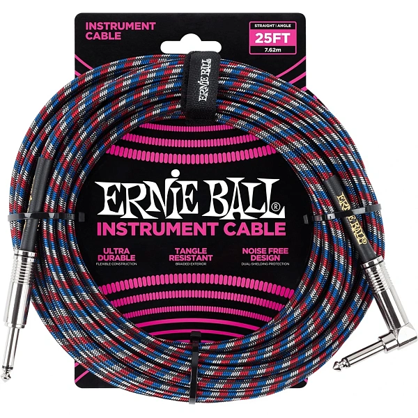 Инструментальный кабель Ernie Ball P06063 Black/Red/Blue/White