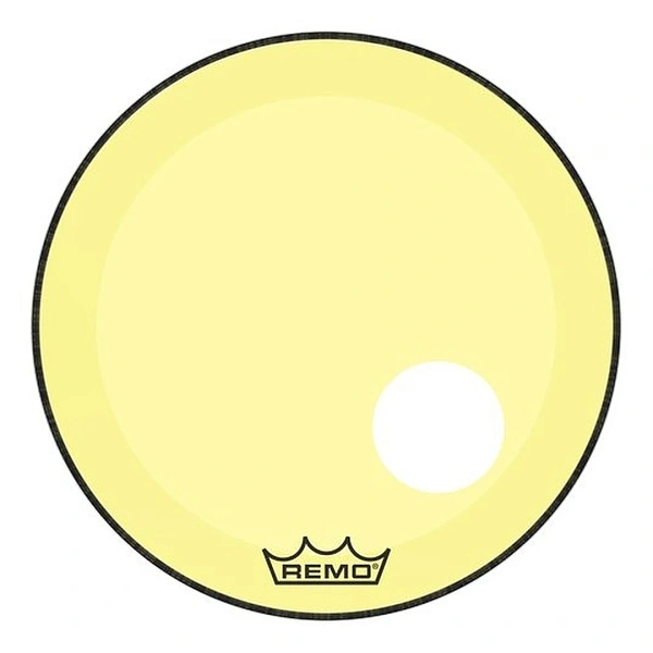Пластик Remo Powerstroke P3 Colortone Yellow Bass Drumhead 22", 5" Offset Hole P3-1322-CT-YEOH
