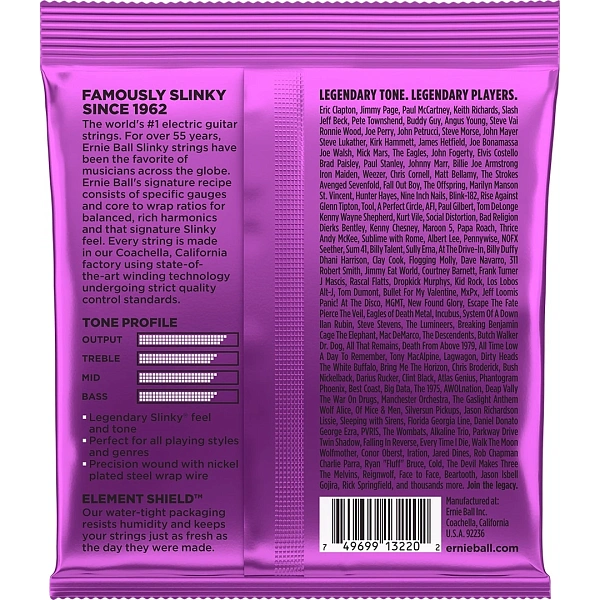 Струны для электрогитары Ernie Ball 3220 11-48