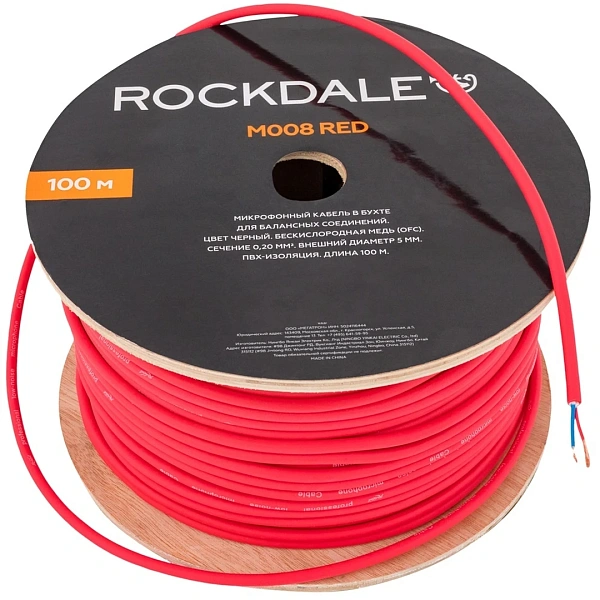 Микрофонный кабель Rockdale M008 Red