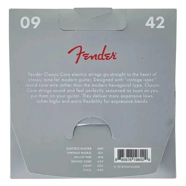 Струны для электрогитары Fender 3255L Classic Core  NPS Bullet End 9-42