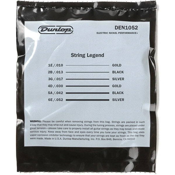 Струны для электрогитары Dunlop DEN1052 10-52