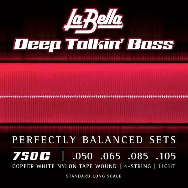 Струны для бас-гитары La Bella 750C Copper White Nylon 50-105
