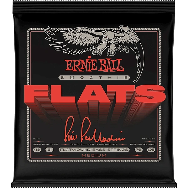 Струны для бас-гитары Ernie Ball 2749 Pino Palladino 43-108