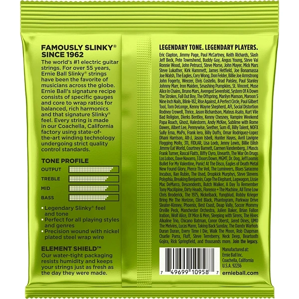 Струны для электрогитары Ernie Ball 2629 10-74